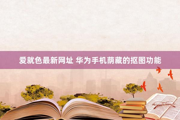 爱就色最新网址 华为手机荫藏的抠图功能