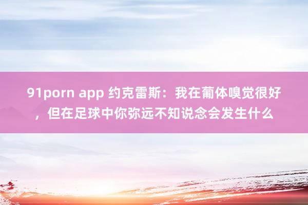 91porn app 约克雷斯：我在葡体嗅觉很好，但在足球中你弥远不知说念会发生什么