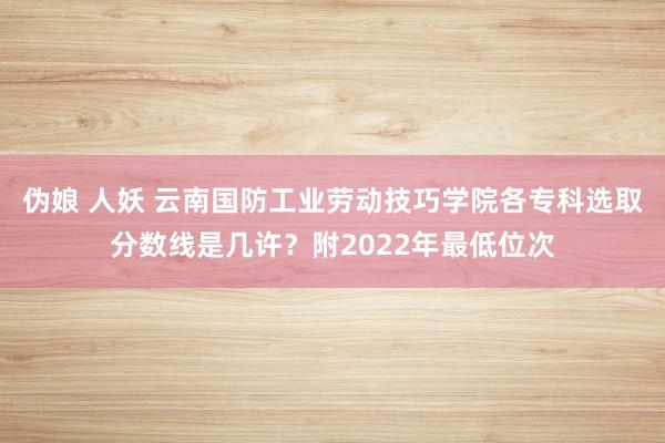 伪娘 人妖 云南国防工业劳动技巧学院各专科选取分数线是几许？附2022年最低位次