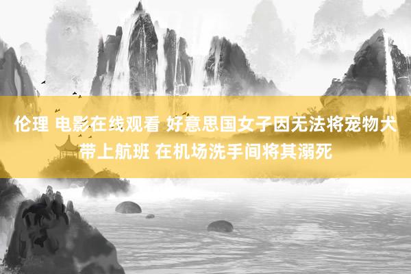 伦理 电影在线观看 好意思国女子因无法将宠物犬带上航班 在机场洗手间将其溺死