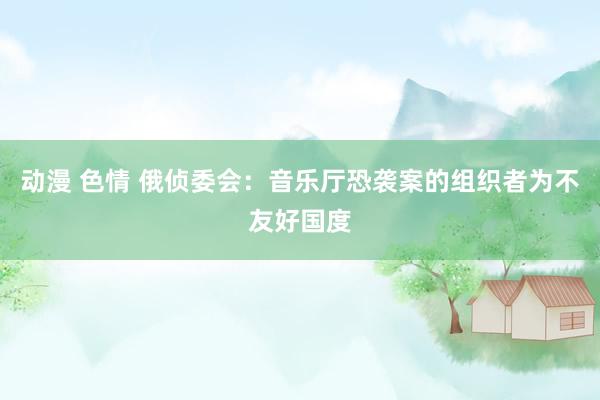 动漫 色情 俄侦委会：音乐厅恐袭案的组织者为不友好国度