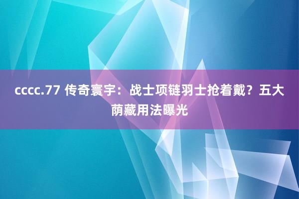 cccc.77 传奇寰宇：战士项链羽士抢着戴？五大荫藏用法曝光