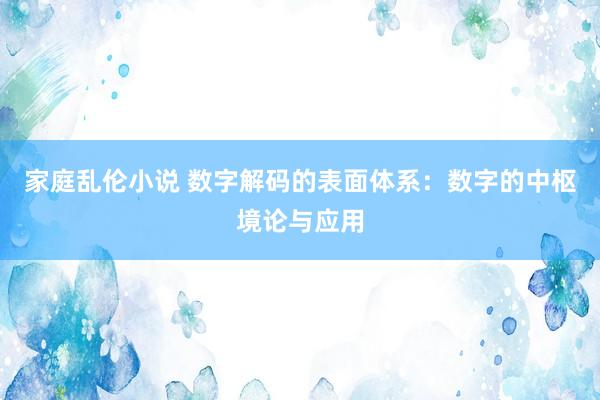 家庭乱伦小说 数字解码的表面体系：数字的中枢境论与应用