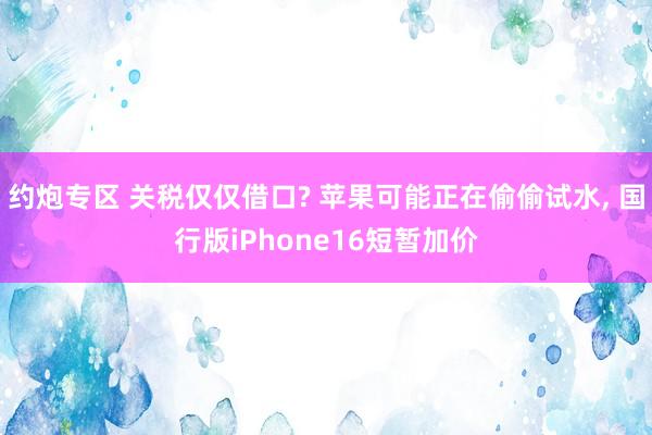 约炮专区 关税仅仅借口? 苹果可能正在偷偷试水, 国行版iPhone16短暂加价