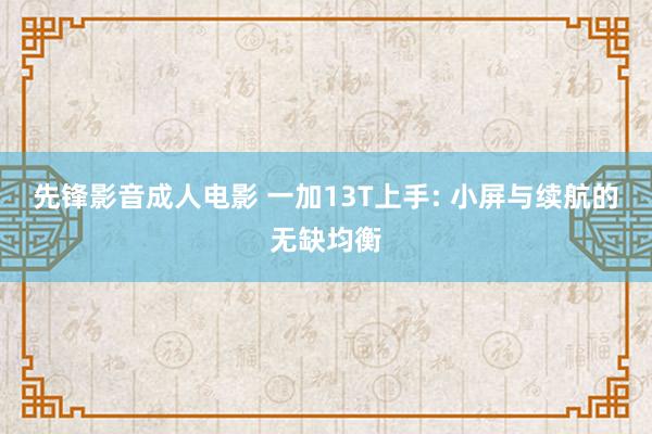 先锋影音成人电影 一加13T上手: 小屏与续航的无缺均衡