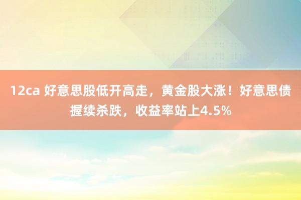 12ca 好意思股低开高走，黄金股大涨！好意思债握续杀跌，收益率站上4.5%